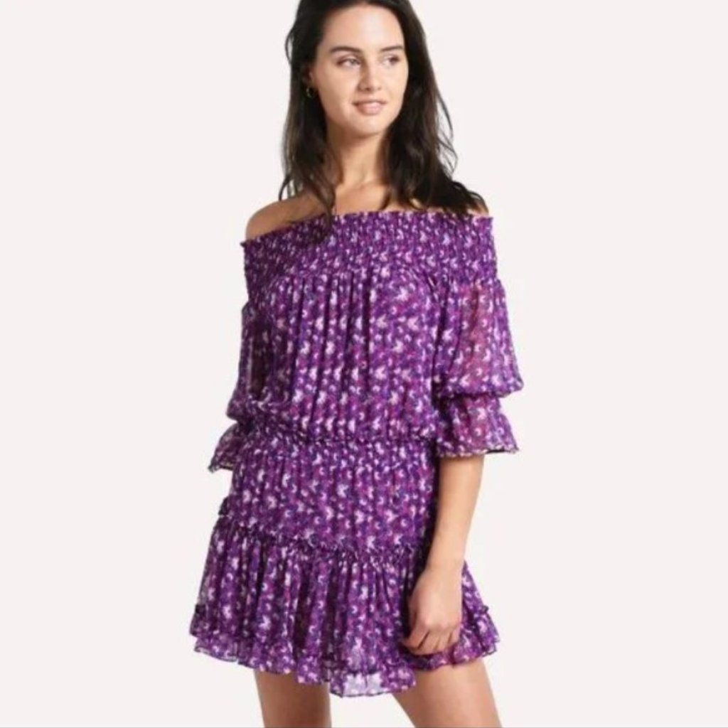 Misa Los Angeles Marisol Floral Print Mini Dress Size: Small